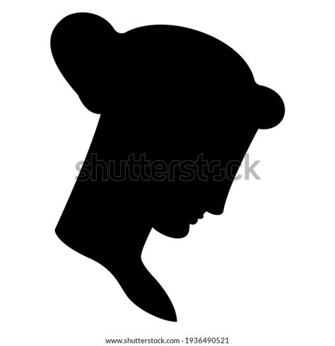 Female Head Profile Portrait Beautiful Young Stock Vector Royalty Free