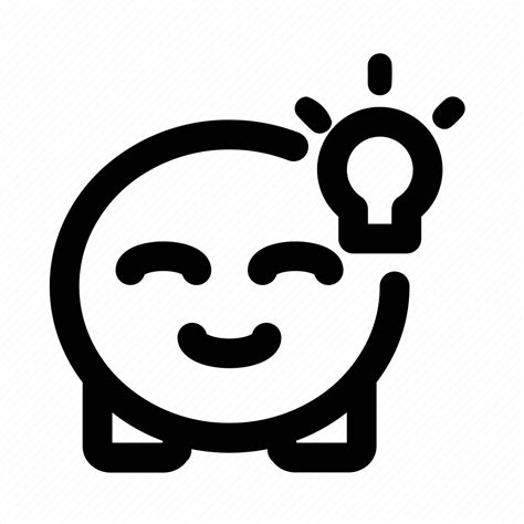 Cute Emoji Idea Light Bulb Icon Download On Iconfinder