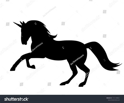 Vector On White Background Black Silhouette Stock Vector Royalty Free