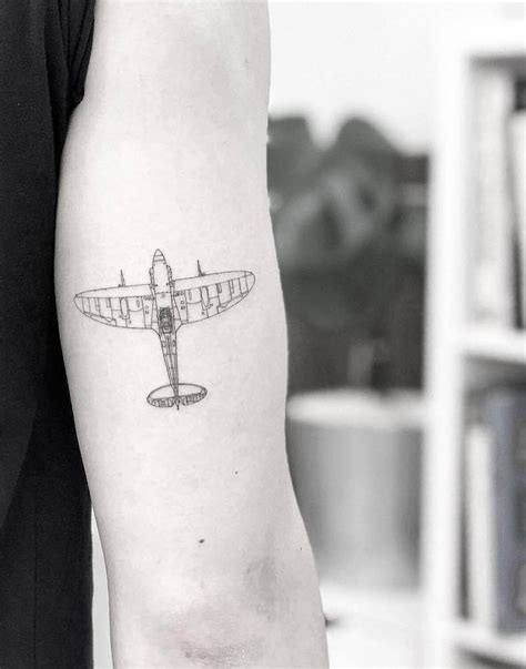 21 Outstanding Plane Tattoos Spitfire Tattoo Plane Tattoo Vintage