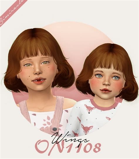 Wings On1108 Hair For Kids And Toddlers At Simiracle Sims 4 Updates