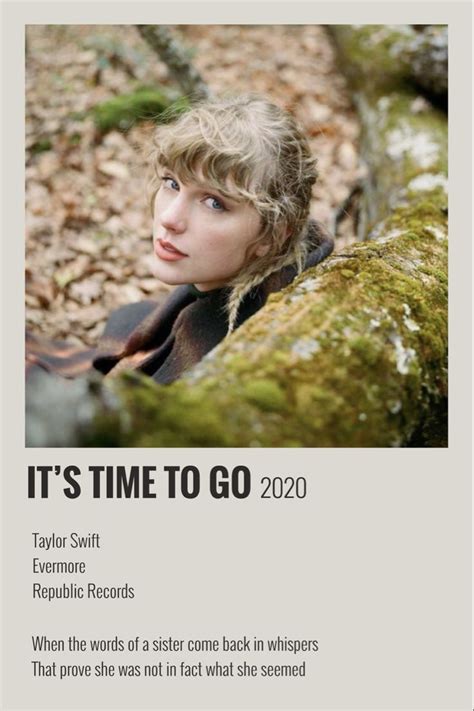 Its Time To Go Song Poster Taylor Swift Songs Taylor Swift Album