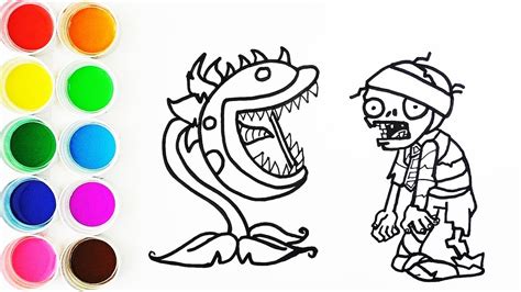 Dibujos Para Colorear Zombies Vs Plantas - Floral Arrangement Design