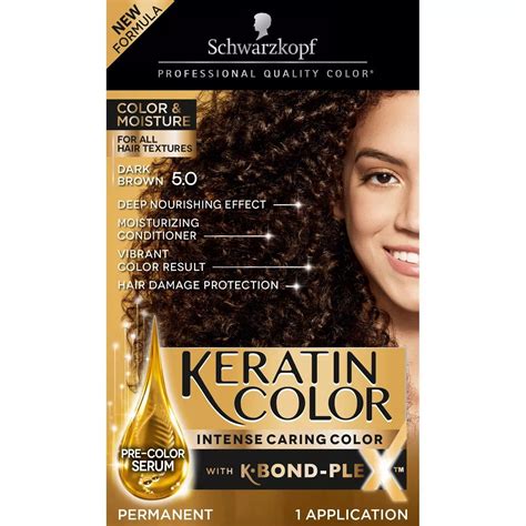 Schwarzkopf Keratin Dark Brown Permanent Hair Color For All Hair Types