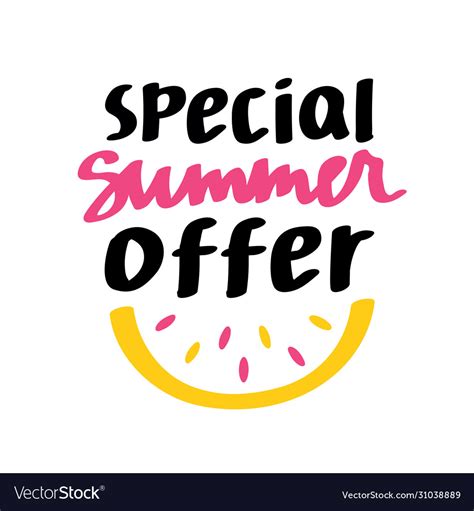 Special Summer Offer Lettering Royalty Free Vector Image