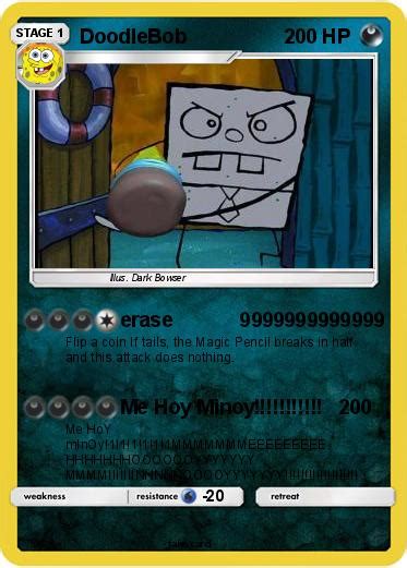 Pokémon Doodlebob 71 71 Erase 9999999999999 My Pokemon Card
