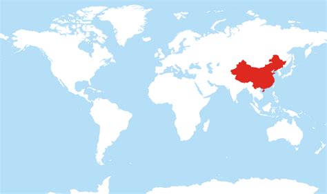 China On A World Map Metro Map