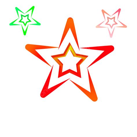 Five Pointed Star White Transparent Five Pointed Star Decorative