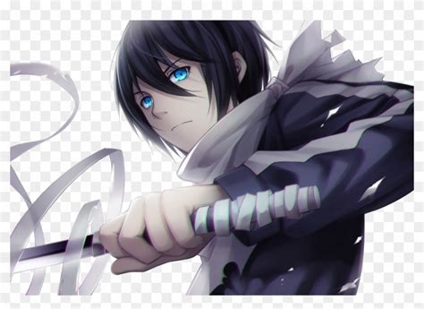 Yato Noragami Render Anime Boys With Black Hair And Blue Eyes Hd Png
