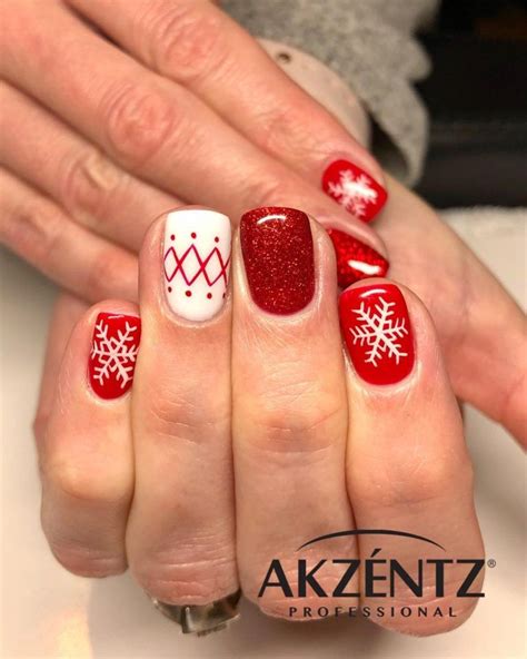 77 Outstanding Christmas Nail Designs To Celebrate This Year Stylish Belles Snowflake Nail