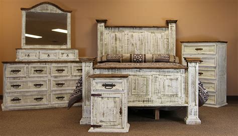 Modern bedroom furniture for the master suite of your dreams. Dallas Designer Furniture | White Washed Rustic Bedroom Set