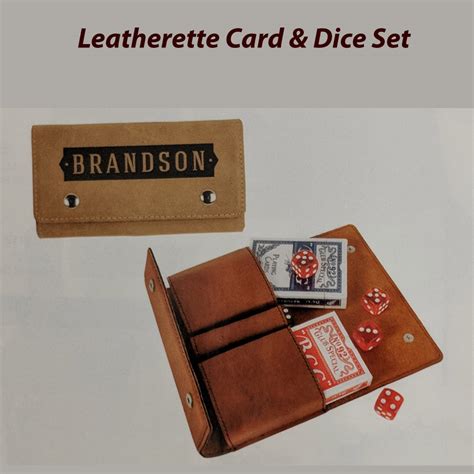 Leatherette Card And Dice Set Rpv