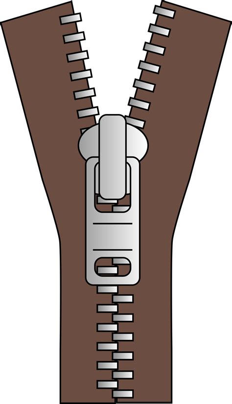 Brown Zipper Clipart Transparent Png Stickpng