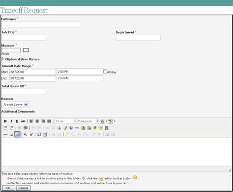 How to write request email? Time Off Request | Novell User communitites