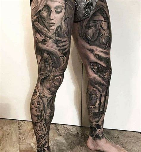 Loading Full Leg Tattoos Tattoos For Guys Badass Leg Sleeve Tattoo