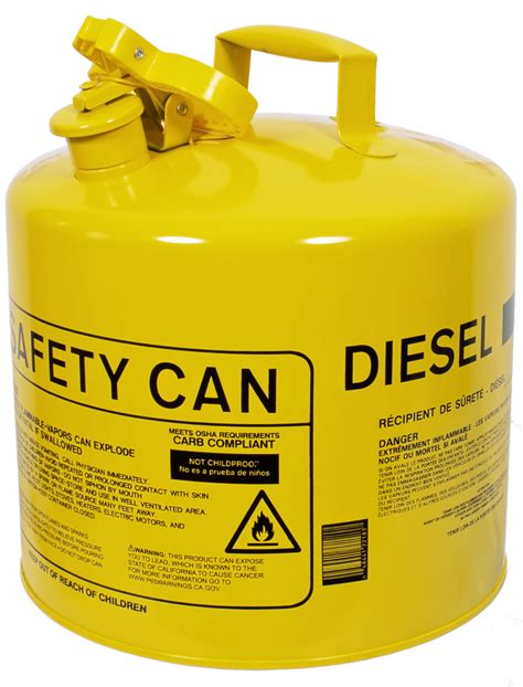 The Brushman 5 Gal Metal Diesel Fuel Container Wfunnel Diesel 5 Gal