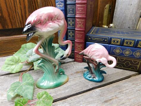 Set Of 2 Vintage Florida Flamingo Figurines Etsy Vintage Florida