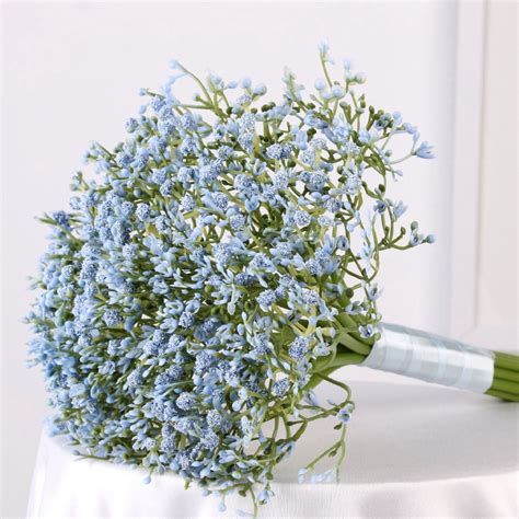 16branches artificial gypsophila flowers bouquet white gypsophila hand hold bouquet flower