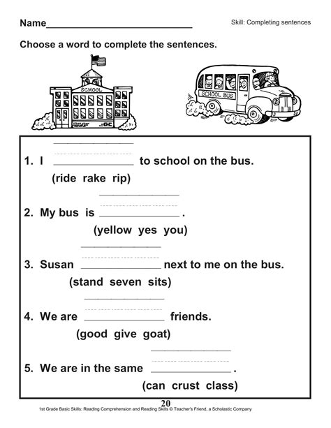 These worksheets for grade 9 english, class assignments and practice tests have been prepared as per syllabus issued by cbse and topics given in ncert book 2021. 40 Scholastic 1st Grade Reading Comprehension Skills ...