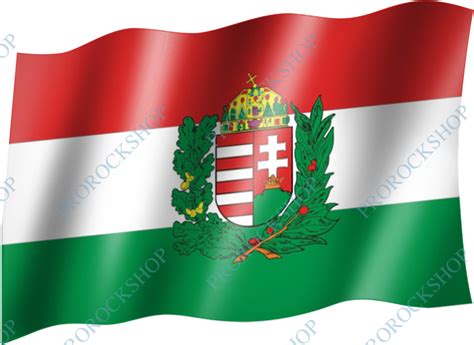 Vlajka je vyrobena z nylonu, který se ukázal jako odolnější atmosférickým vlivům než běžně používaná bavlna. venkovní vlajka Maďarsko s erbem - ProRockShop