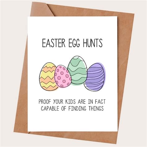 Funny Easter Card Easter Egg Hunt Funny Card For Easter Etsy