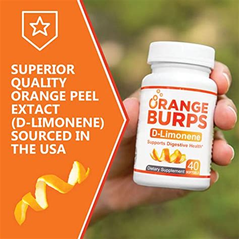 Orange Burps D Limonene Softgels Orange Peel Extract For Digestive