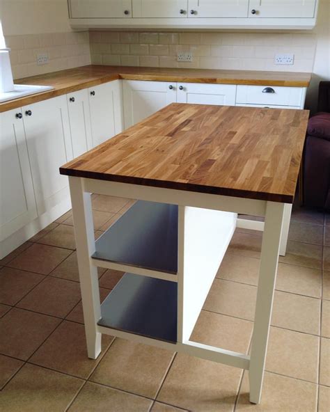 Vadholma kitchen island, black, oak, width: Liz_zzle on Instagram: "Fully assembled and oiled.... My ...