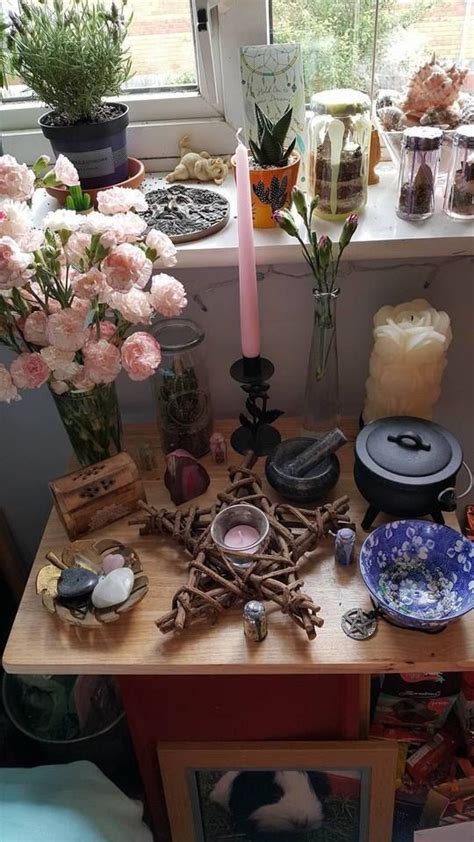 Ostara Or Beltane Altar Autel Wiccan Wiccan Decor Witches Altar