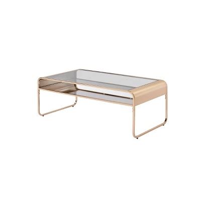 Milrix Coffee Table With Glass Top Gold Mibasics Target