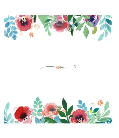 Watercolor Floral Border Free Clipart 10 Free Cliparts Download