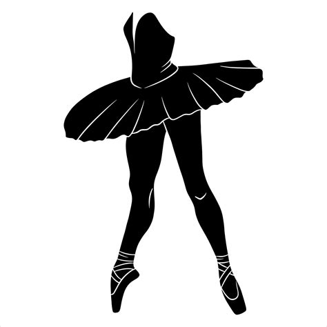 Ballet Ballerinas Legs In A Tutu And Pointe Silhouette 2815752 Vector Art At Vecteezy