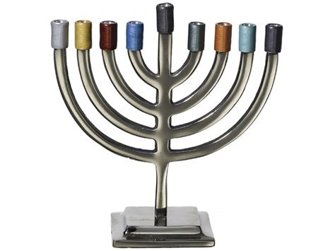 Buy Colorful Classic Aluminium Hanukkah Menorah Israel