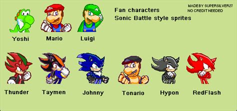 Sonic Mario Fan Characters Sonic Battle Style By Supersilver27 On