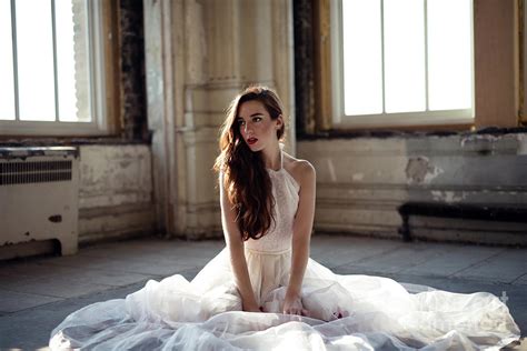 Beautiful Redhead Bride In Empty Room 9k Ultra Hd Photograph By Hi Res