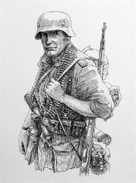 Pin By Robert Arzola On Comic Art Military Drawings Soldier Drawing