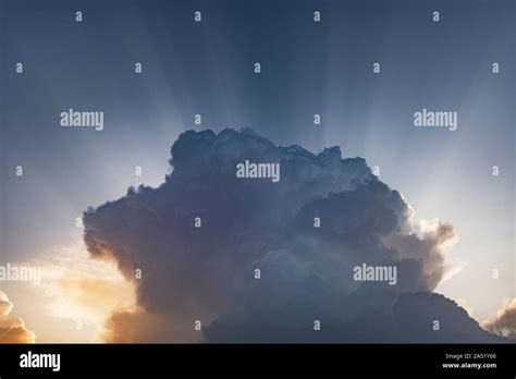Storm Cloud Formation Of Anvil Clouds Stock Photo Alamy