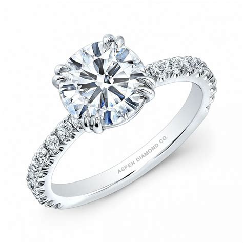 Round Brilliant Diamond Engagement Ring In Platinum Bridal