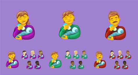 Anuncian Nuevos Emojis De Madres Y Padres Alimentando A Un Bebé Con Biberón