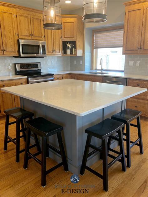 The tile guy should charge less labor , as he doesn't have to make all the cuts around the cabinets. Ideas to update kitchen with oak wood cabinets. Painted ...
