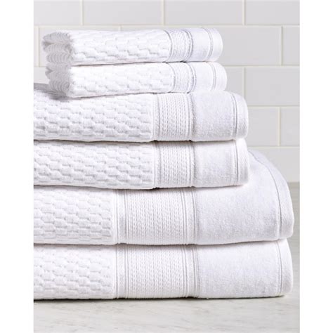 Espalma Royale 6 Piece 100 Turkish Cotton Bath Towel Set In White