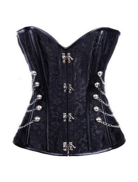 black pattern overbust gothic steampunk corset uk