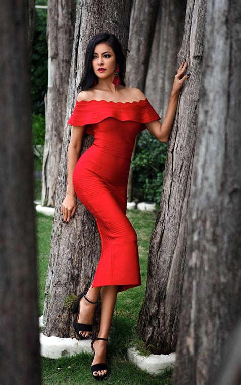 Red Outfit Pinterest With Evening Gown Party Dress Bandage Dress