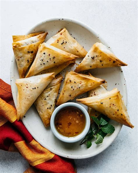 In the bowl of a mixer fitted with a dough hook, combine 3 1/4 cups of the flour and salt. baked samosas with filo dough by @hellolisalin (With ...