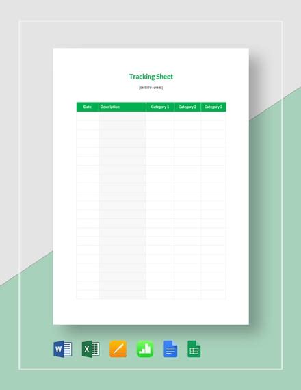 20 Tracking Sheet Templates Free Downloads