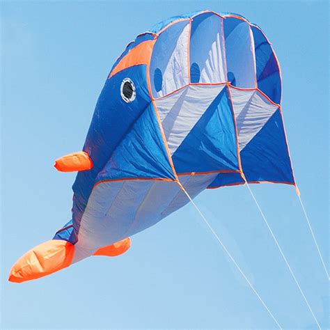 2m Huge 3d Kite Frameless Soft Parafoil Giant Dolphin Animal Kite