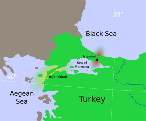 Bosphorus Strait On World Map Colorado Map