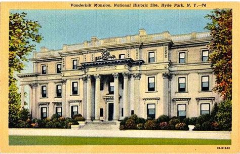 Vintage New York Postcard The Vanderbilt Mansion Hyde Park Etsy