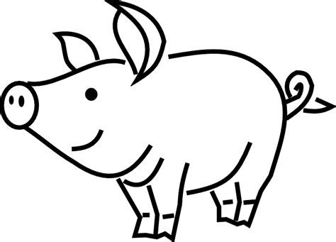 Outline Of A Pig Clipart Best