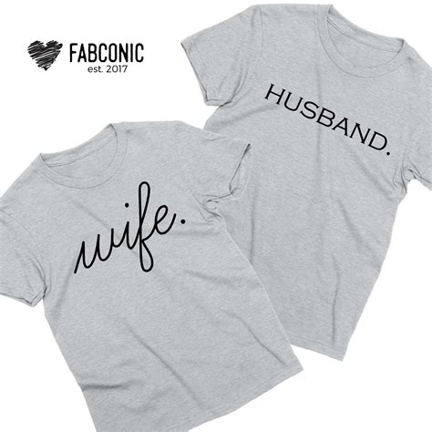 Husband Wife Shirts Couple Shirts Just Married Couples Shirts