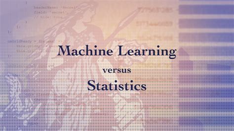 Machine Learning Vs Statistics YouTube